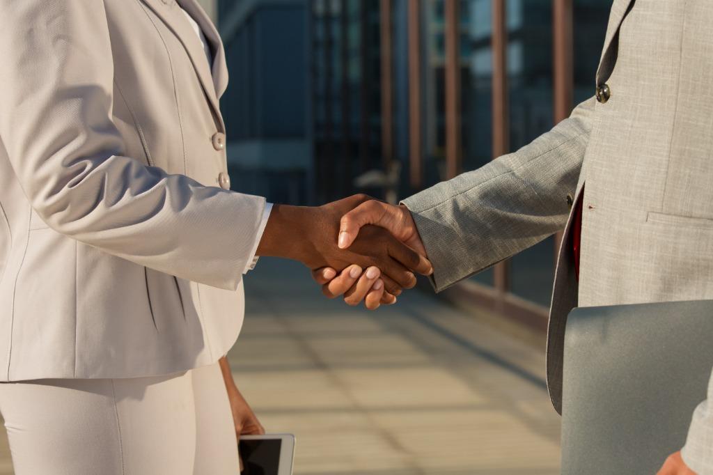Handshake symbolizing partnership