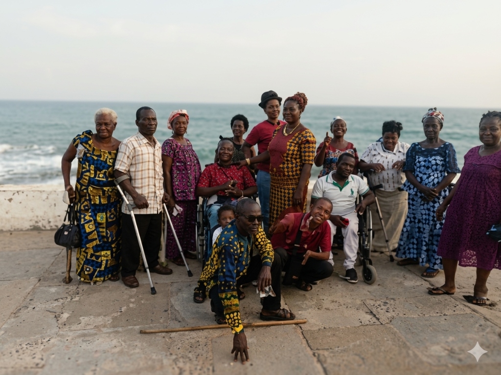 NEWIF community outreach at the beachfront with disability beneficiaries